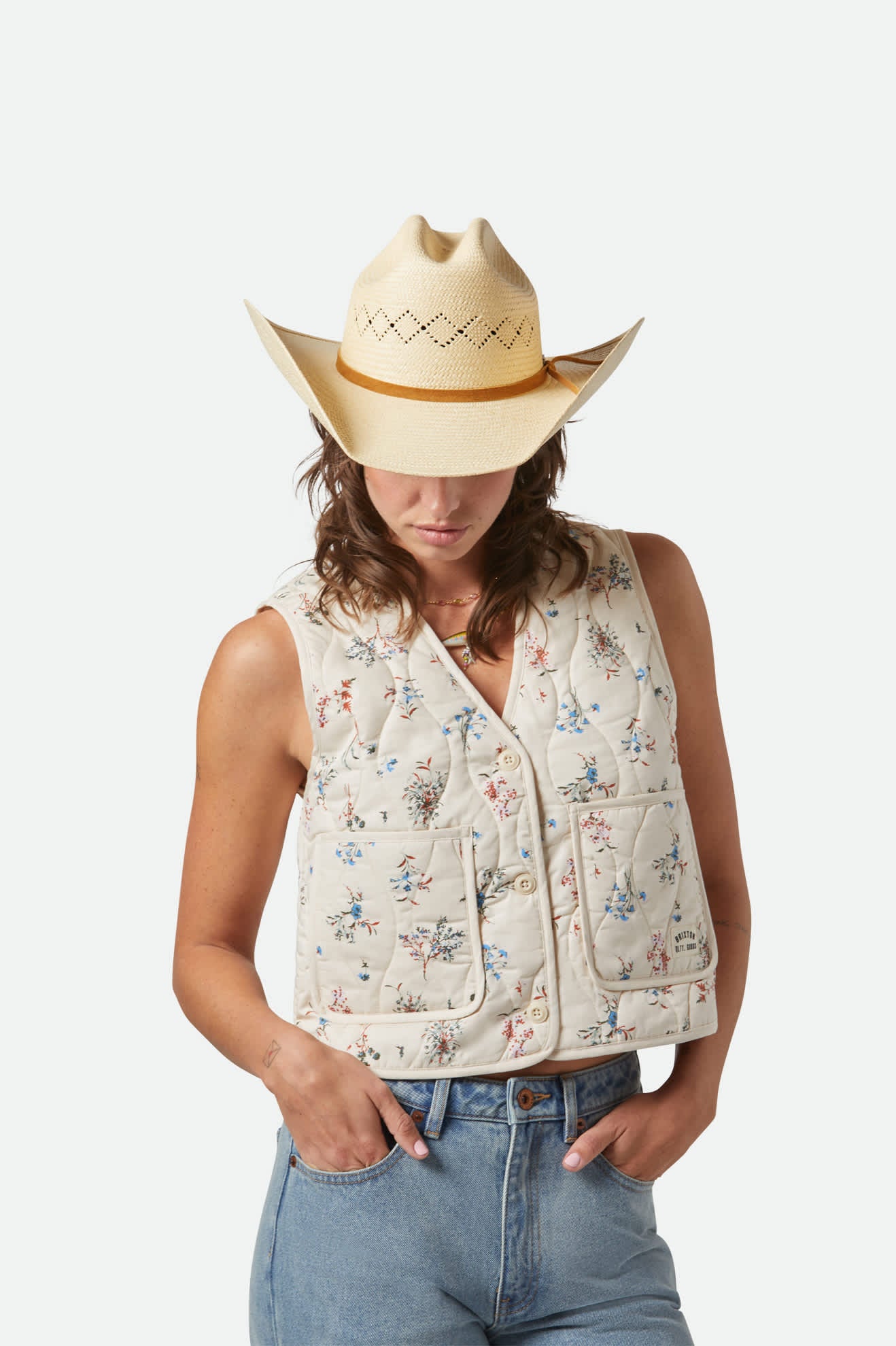 Laredo cowboyhatt strå panama - 3