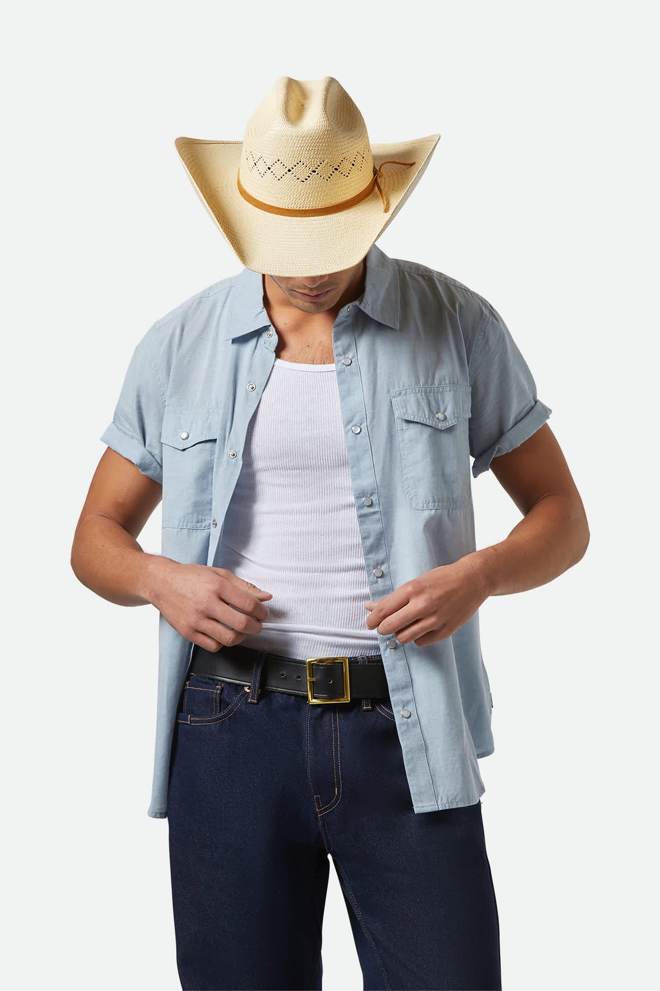 Laredo cowboyhatt strå panama - 9