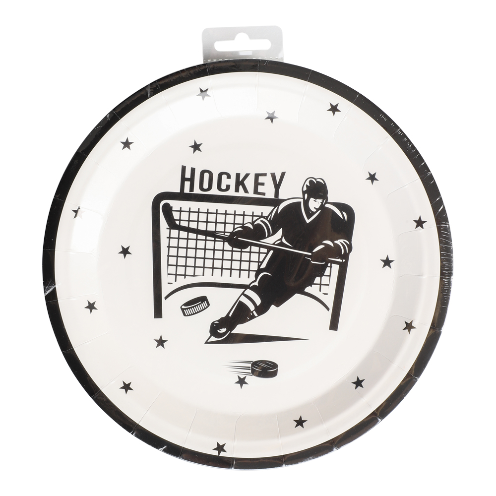Paperilautaset Jääkiekko 23cm 8kpl