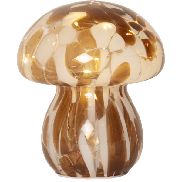 Batteridekoration Funghi Brun 15cm Star Trading - 4