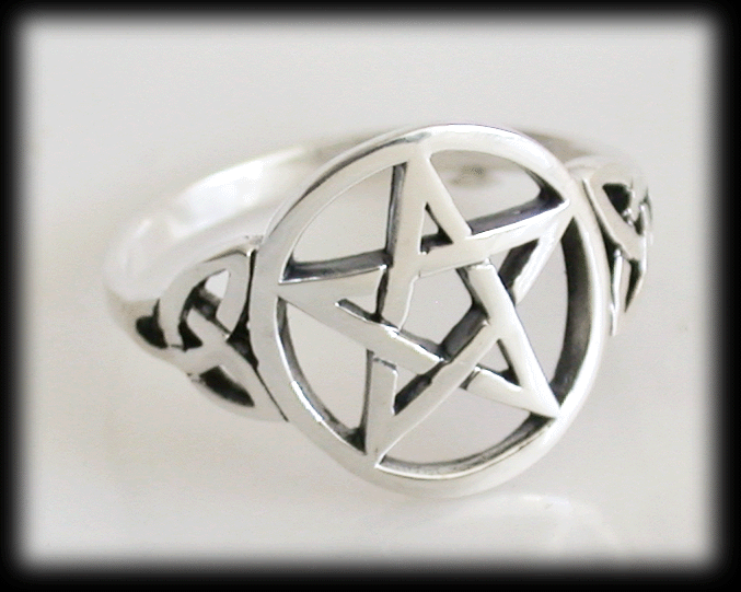 Pentagram ring i Äkta silver. - 3