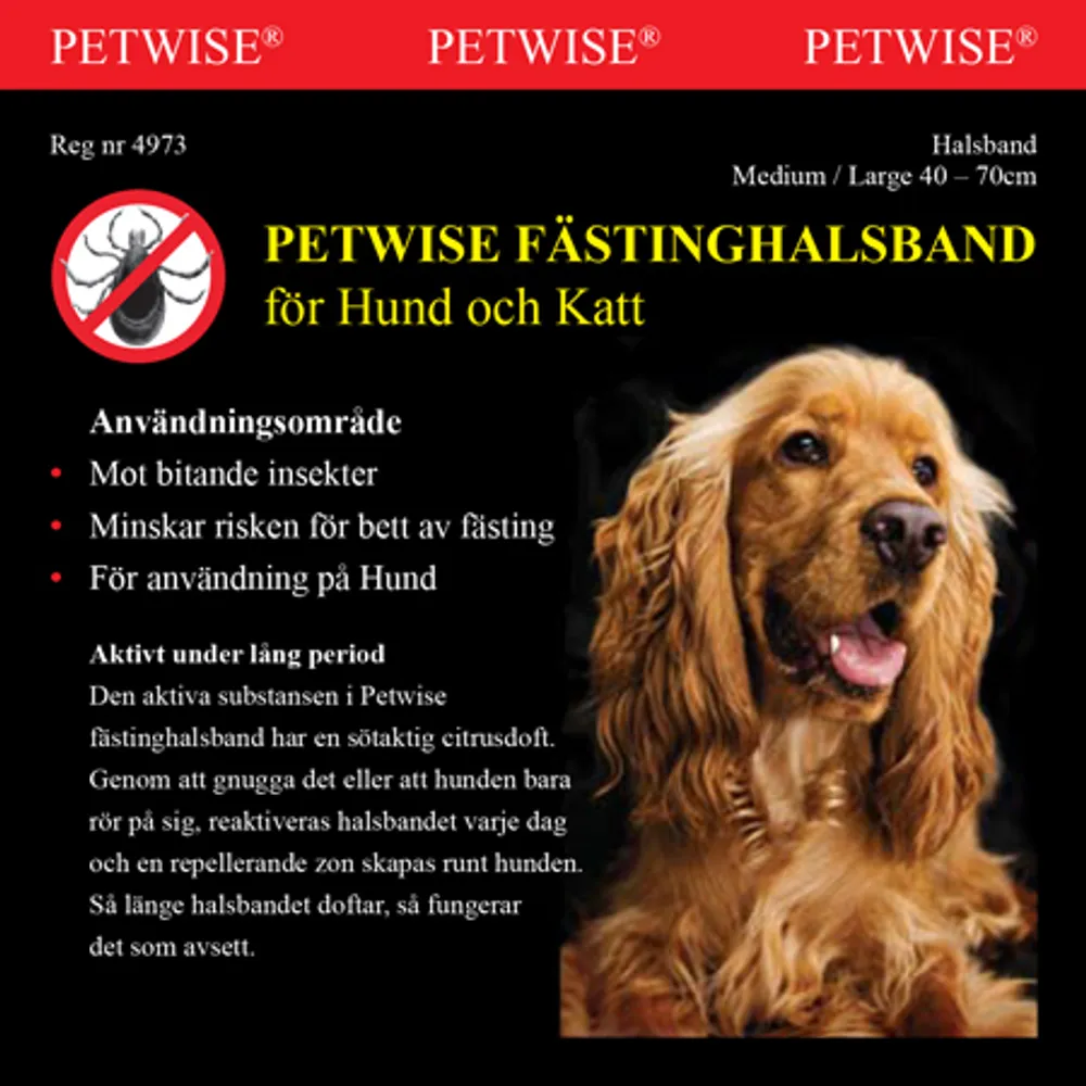 Petwise Fästinghalsband För Hund Medium/Large (40-70 cm)