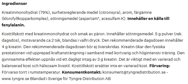 Kreatin Päron - 2