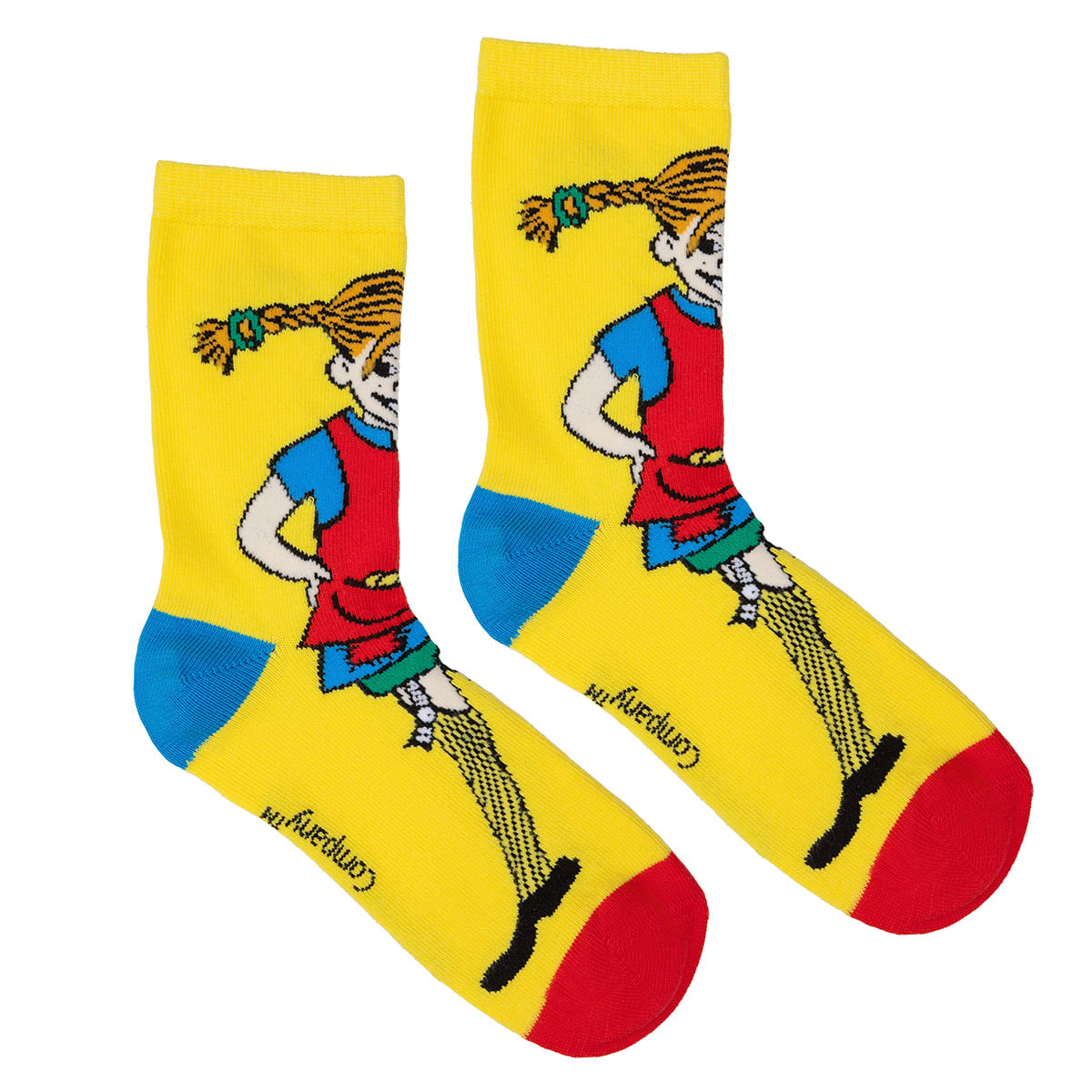 Pippi  Socks 2-pack, Yellow/Off-white size 23/26 - 4