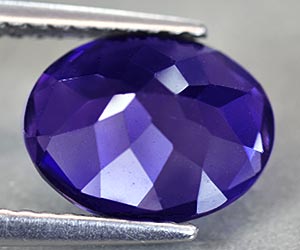 Impresionante piedra preciosa de iolita suelta, natural, ovalada, calibrada, de 2,39 ct, de 10 x 8 mm - 2