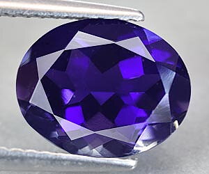 Impresionante piedra preciosa de iolita suelta, natural, ovalada, calibrada, de 2,39 ct, de 10 x 8 mm