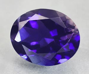 Impresionante piedra preciosa de iolita suelta, natural, ovalada, calibrada, de 2,39 ct, de 10 x 8 mm - 3
