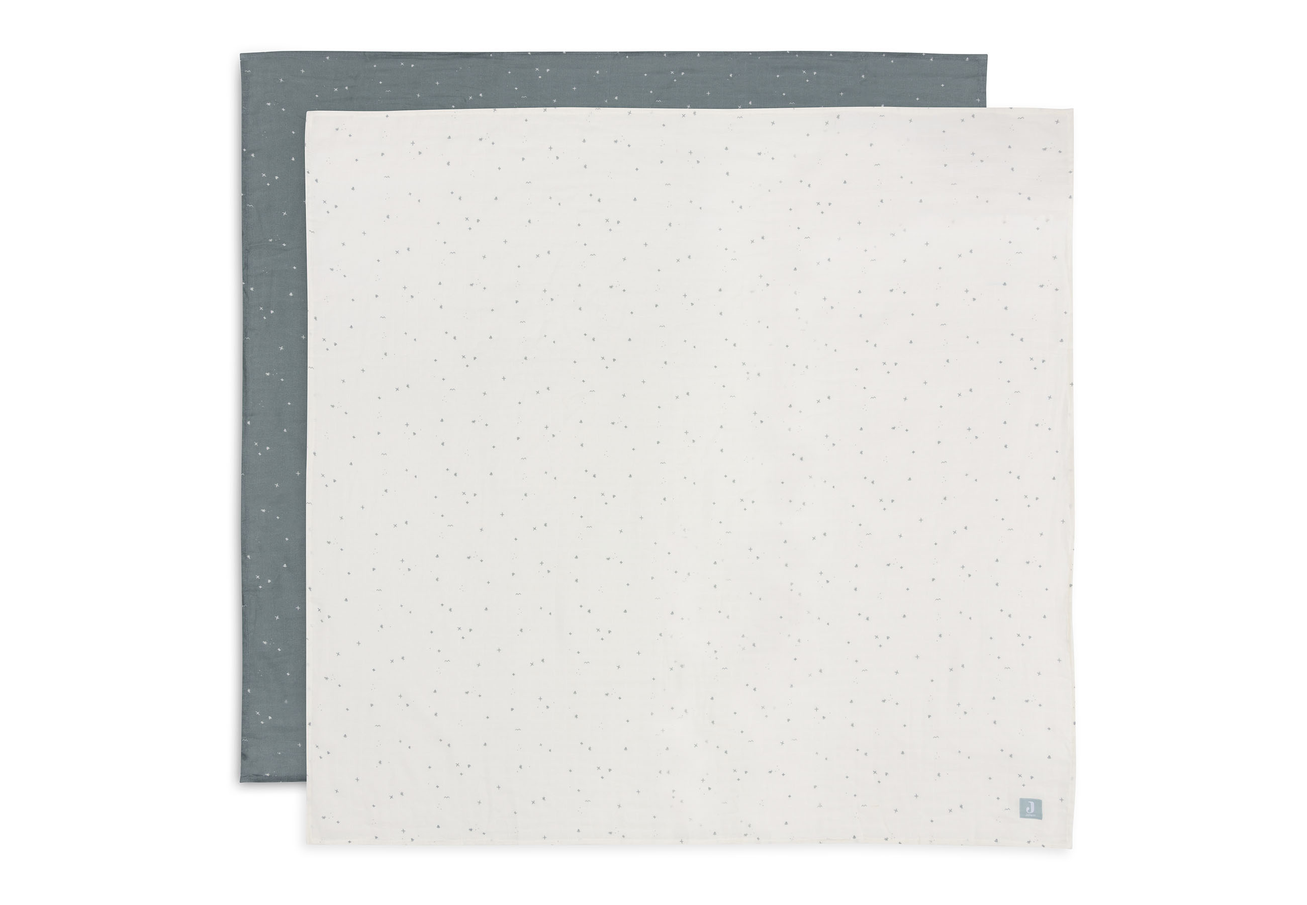Jollein Muslinfilt 115x115cm Twinkling Sea Green 2p - 2