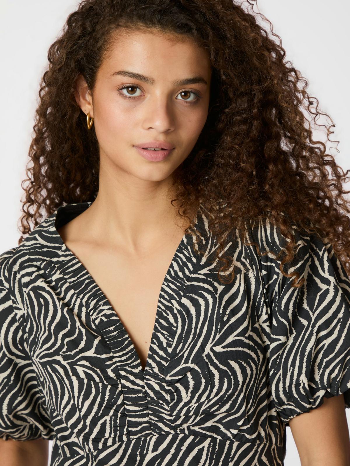 Neo Noir ILLANA  Zebra Dress, Black - 2