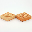 Lars Bergsten (1960s) Two Wall Plaques with Couple Head Relief 9 cm (2)