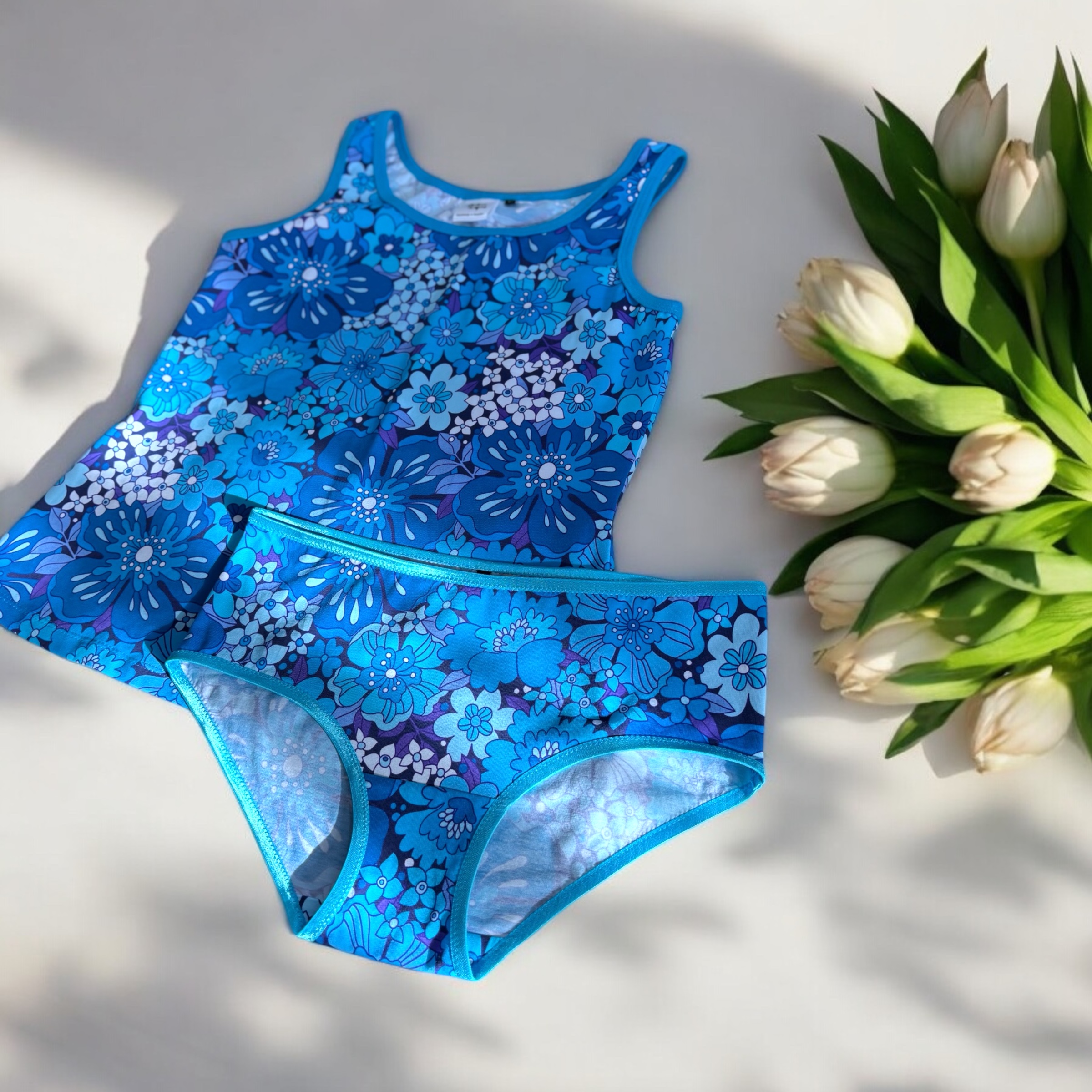 High-waist panties "Snazzy” blue  - 6