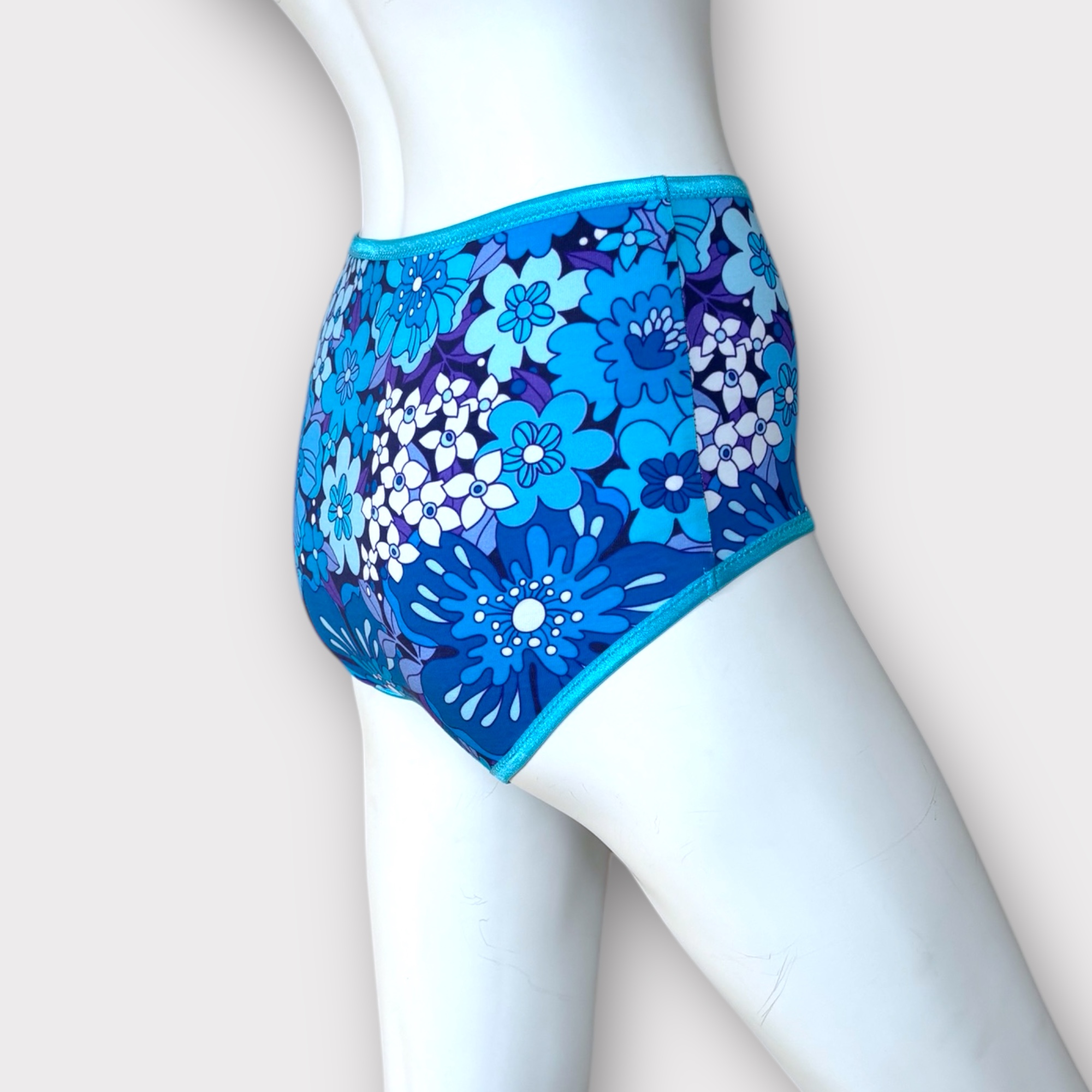 High-waist panties "Snazzy” blue  - 4