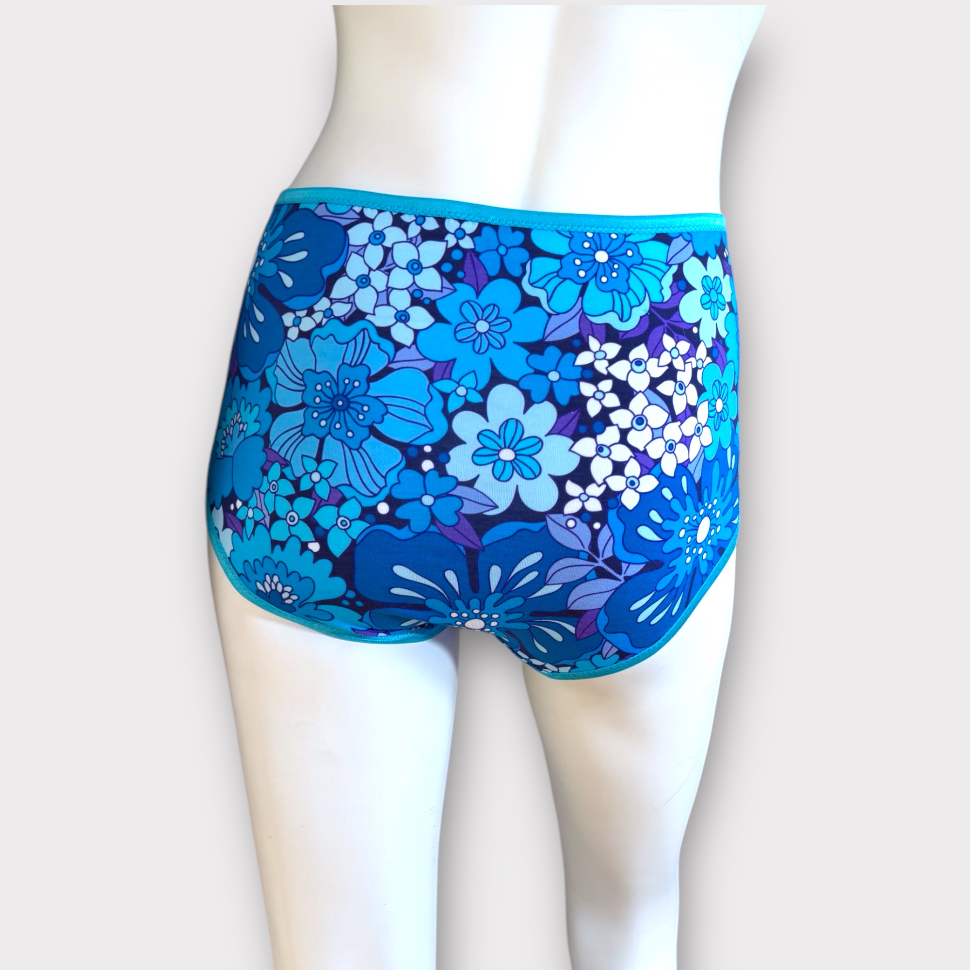 High-waist panties "Snazzy” blue  - 3