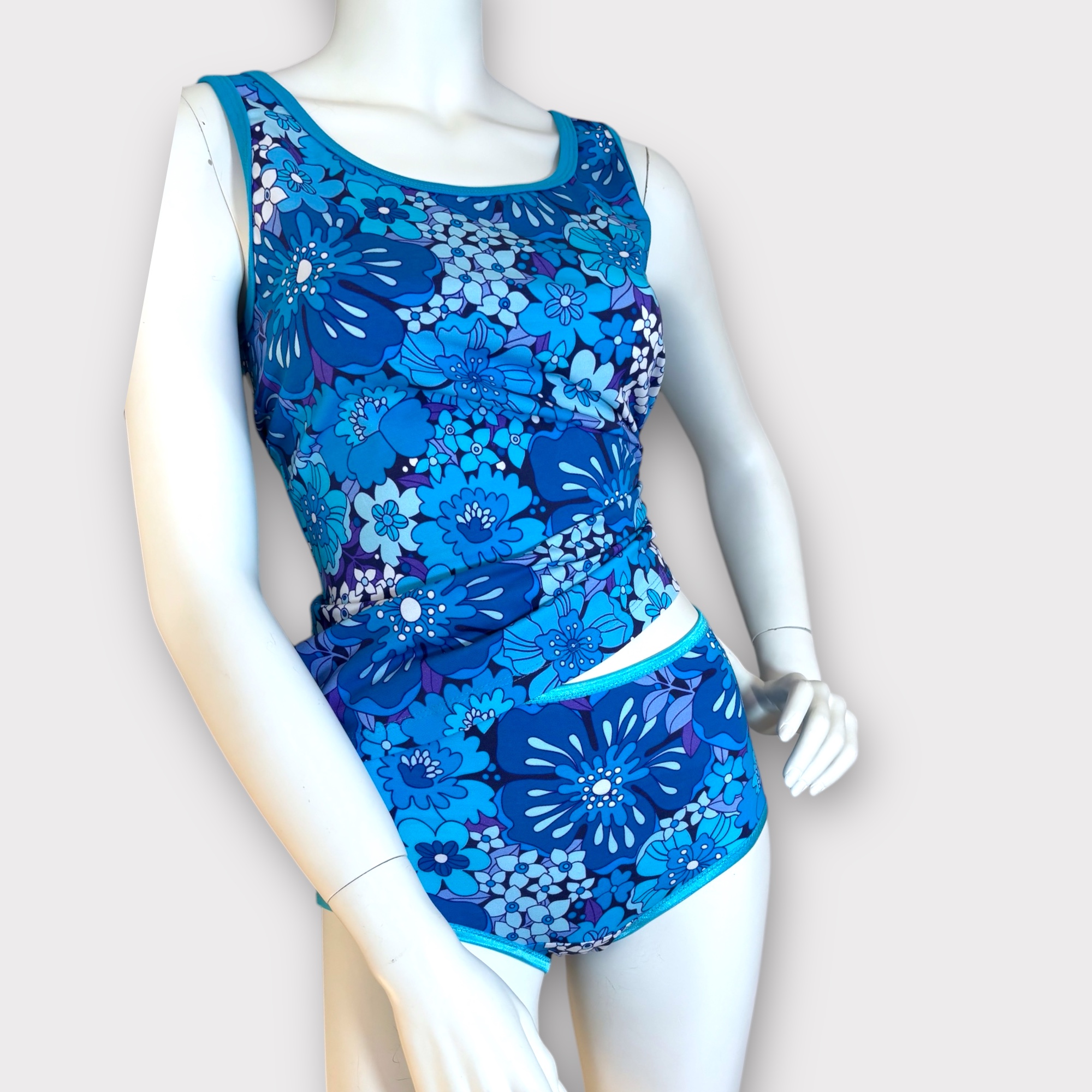 High-waist panties "Snazzy” blue  - 5