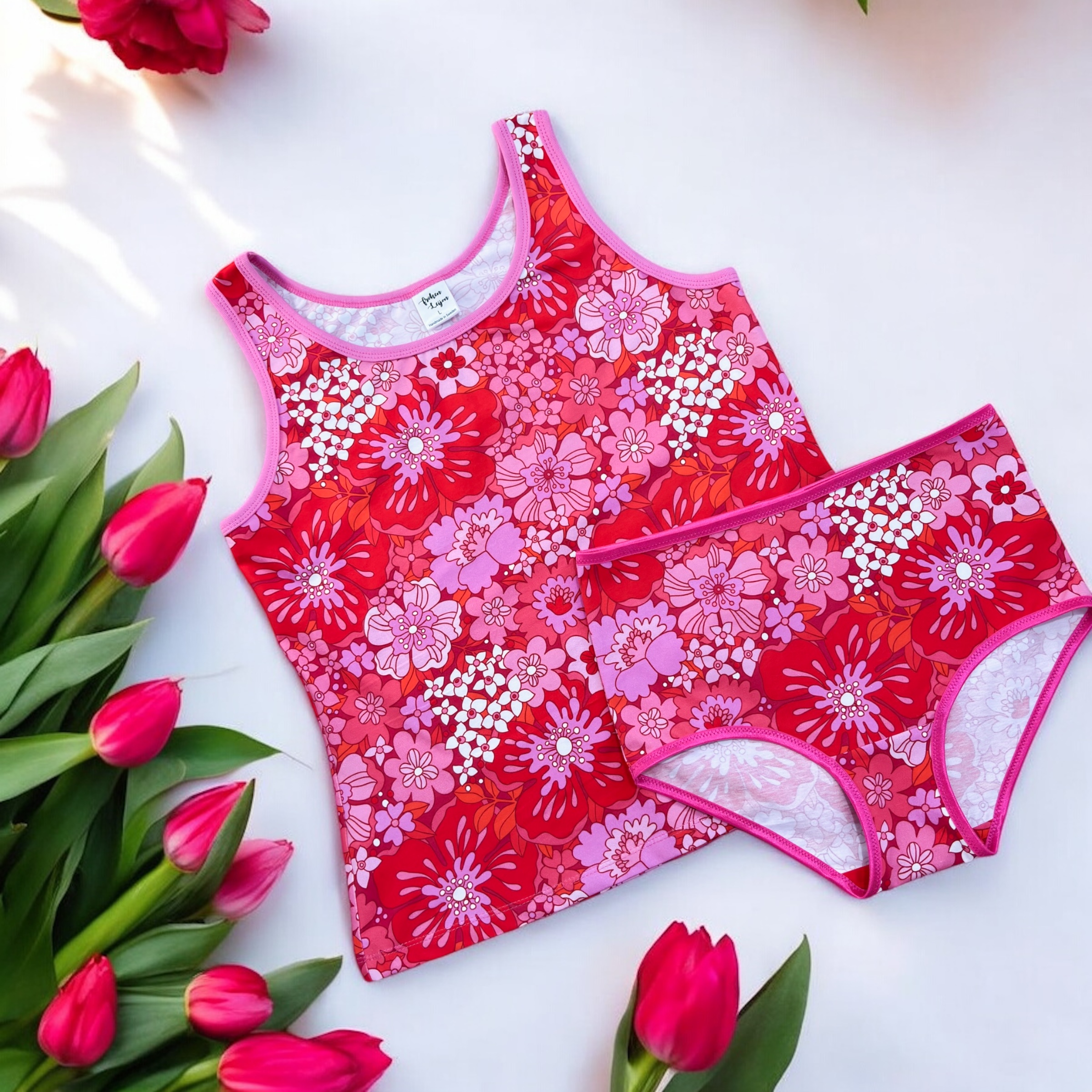 High-waist panties "Snazzy” red - 3