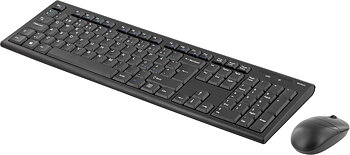 Deltaco trådlöst tangentbord och mus, USB nano mottagare, nordisk layout, svart