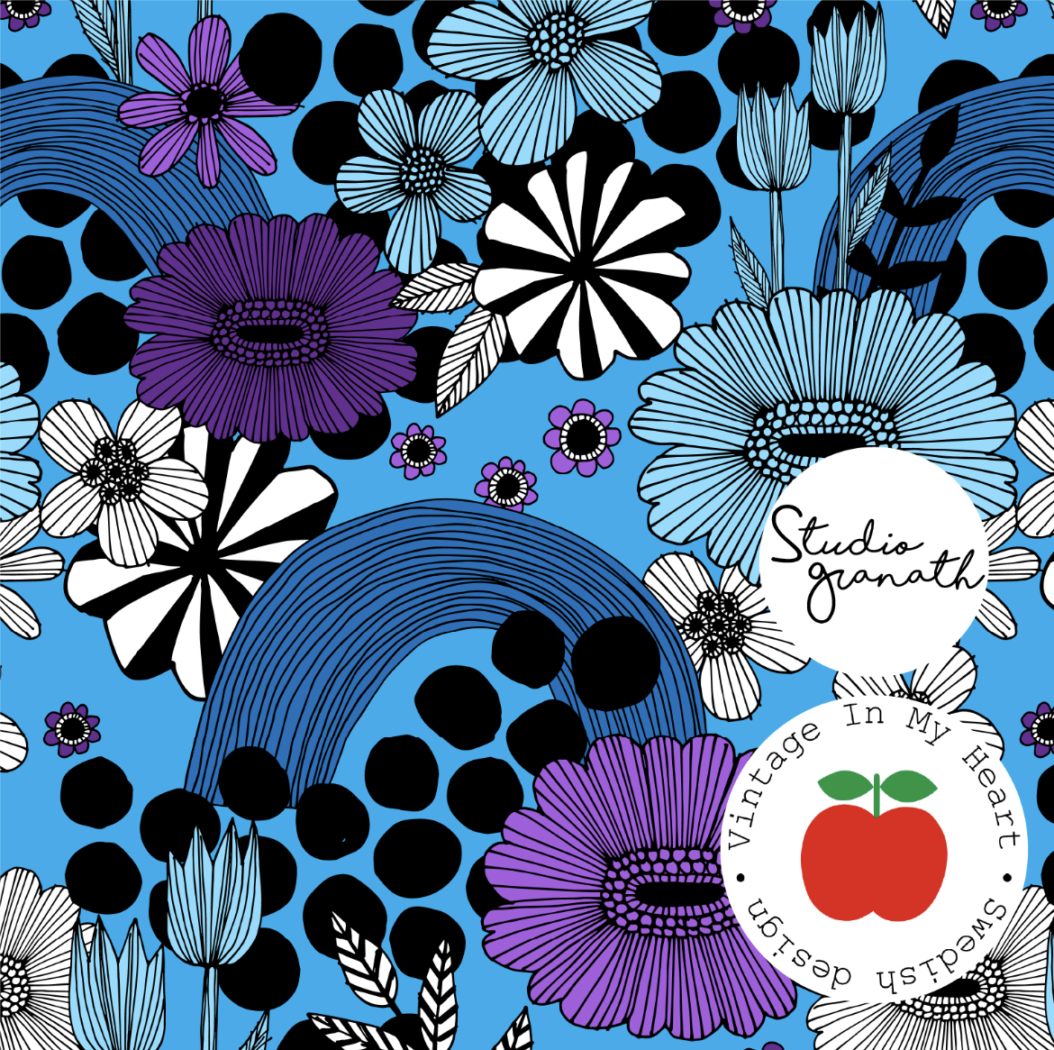 Linne ”Flower pop” turkos - 5