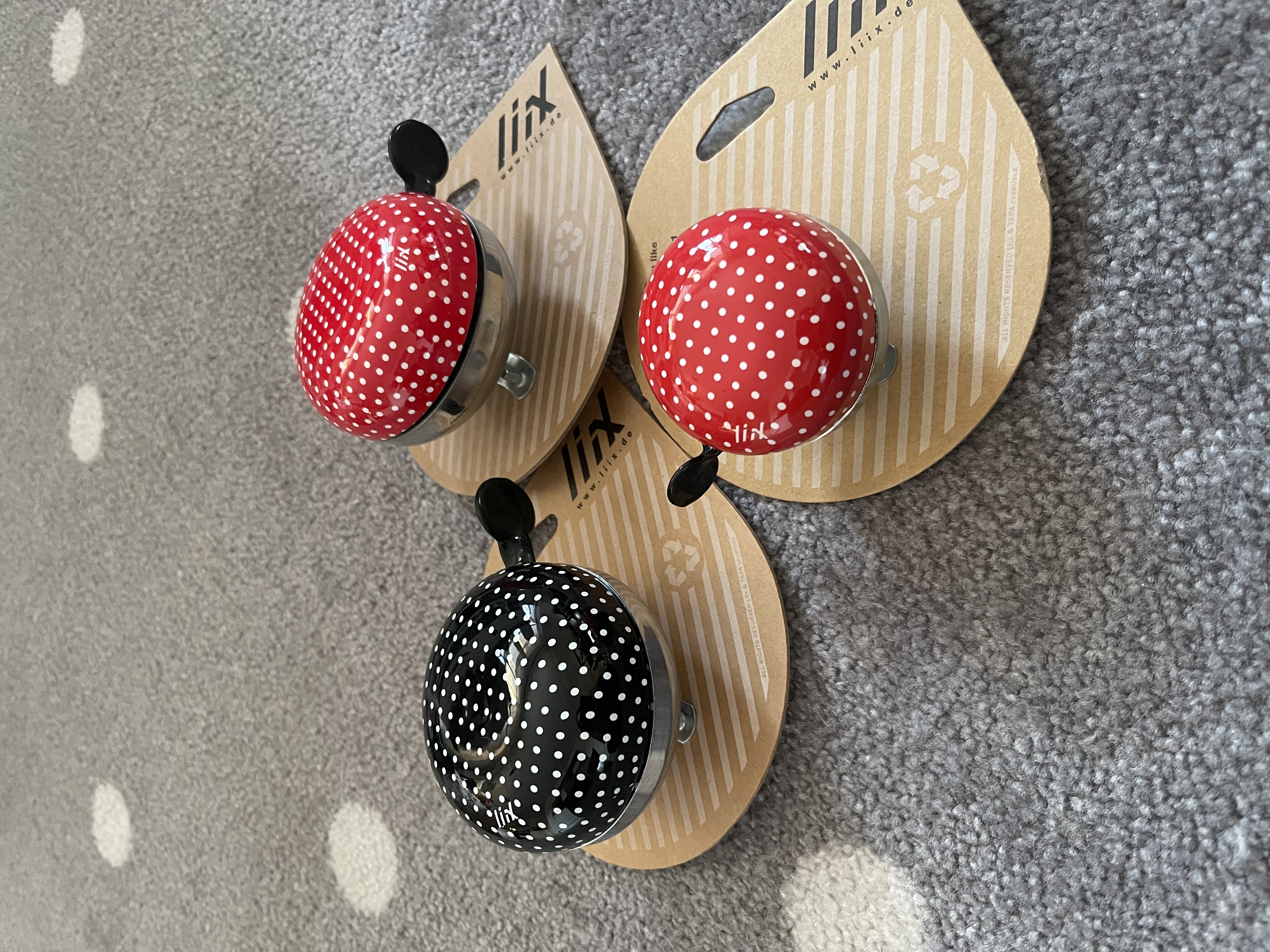 Ringklocka Cykel - Polka Dots Svart, Liix - 2