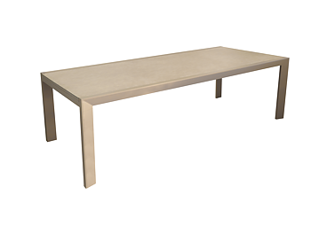 Greta matbord khaki, utdragbart trädgårdsbord i aluminium med beige bordsskiva