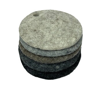 Coaster / Drinkunderlägg av tovad ull - 4-pack