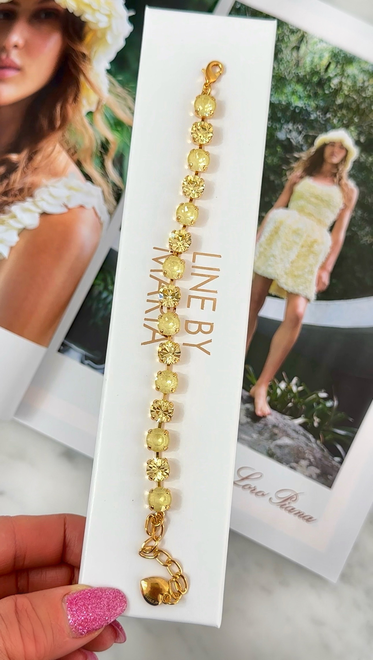 Armband Maya Yellow combo Gold