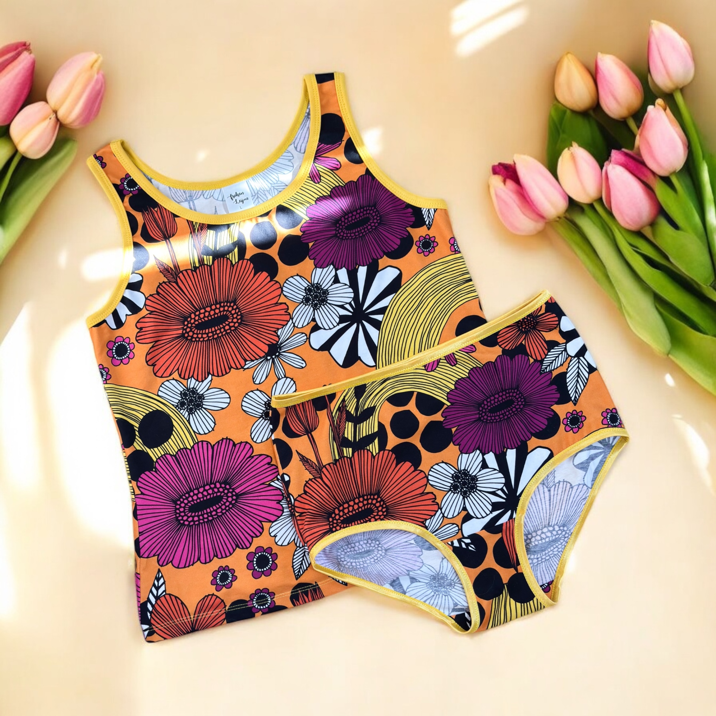 Linne ”Flower pop” gul - 4