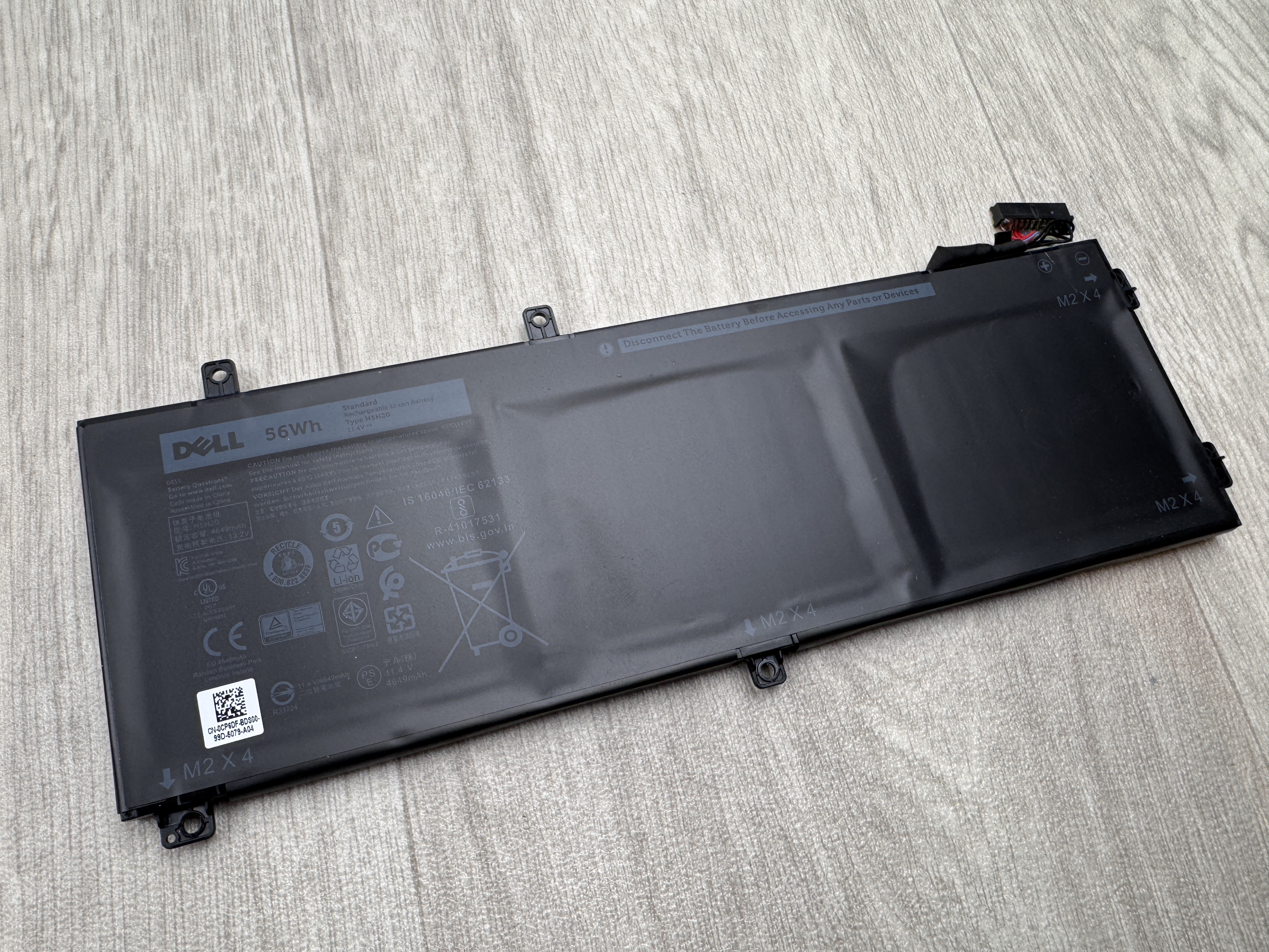 Begagnad Original Dell Batteri för XPS 15 9560 9570 Precision 5520 5530 5540 11,4V 56WH