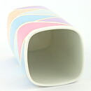 Dorothy Hafner (1980s) Block Vase with Modern Pastel Decor 19 cm