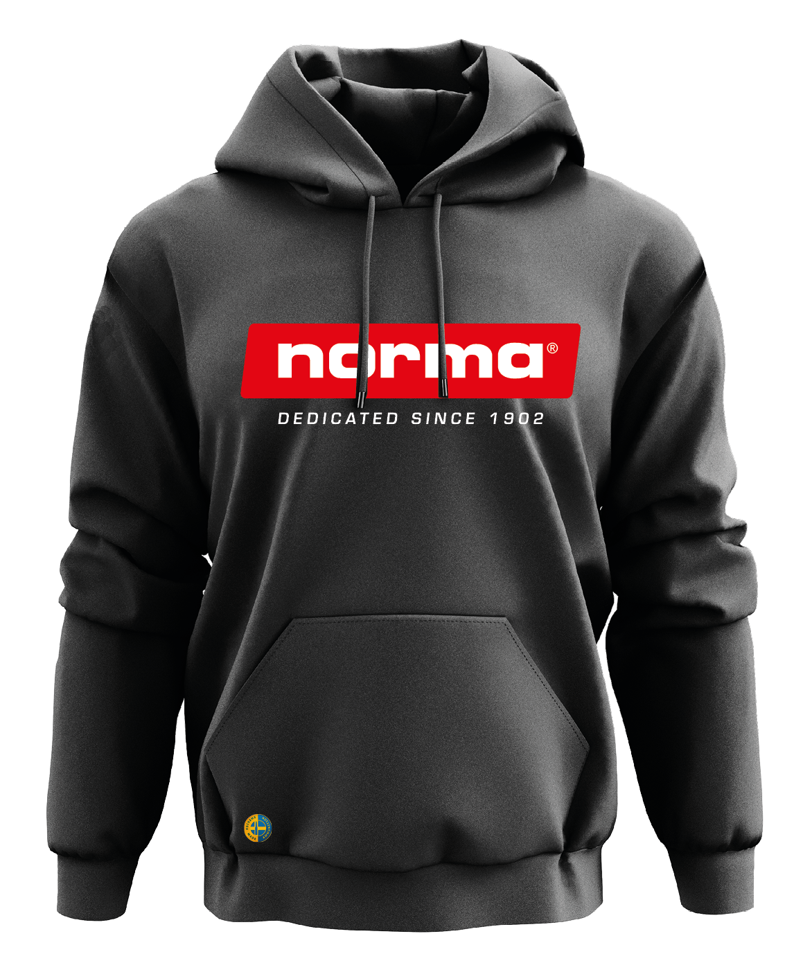 NORMA® Logo Asfaltsgrå huvtröja