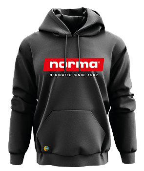 NORMA® Logo Asphalt gray hoodie
