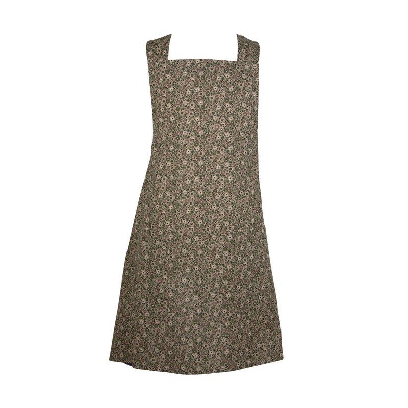 Apron Retro flowers green country style Farm romance