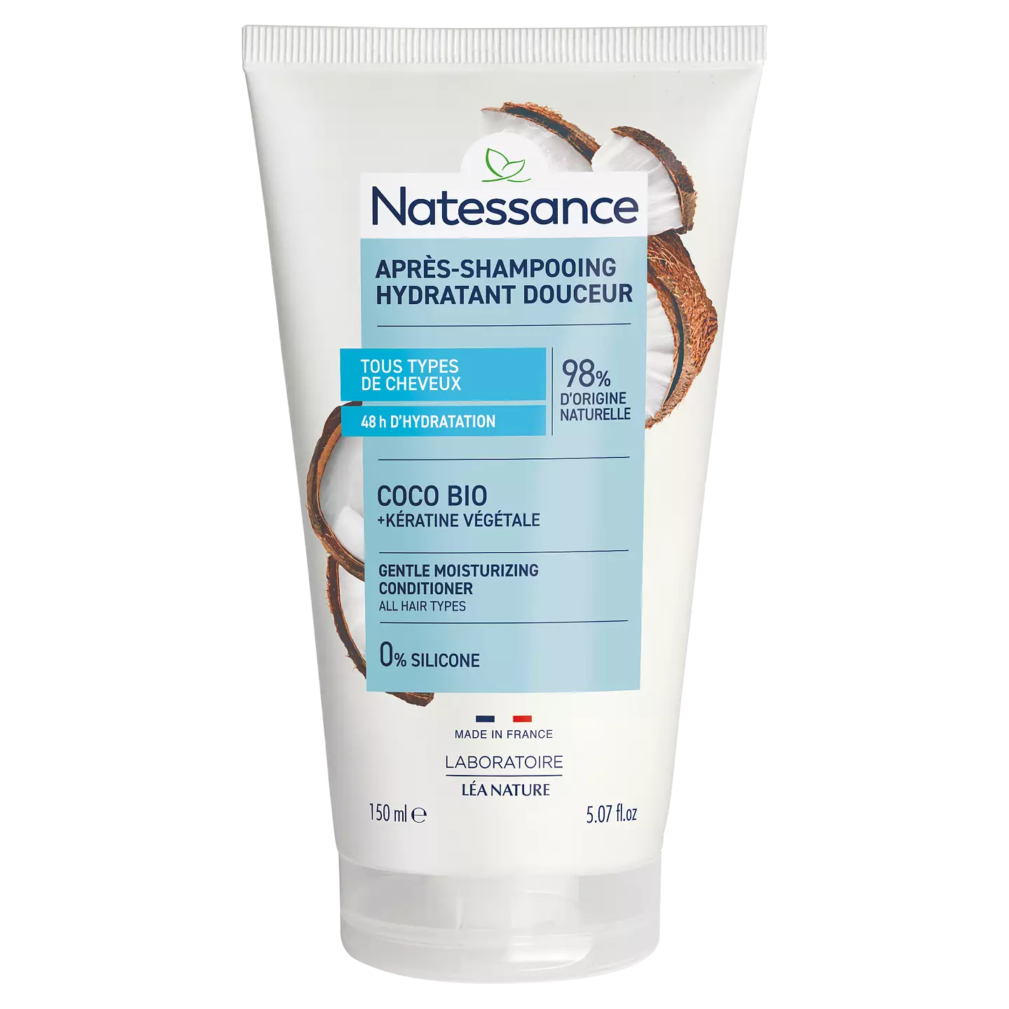 Natessance Gentle moisturizing Conditioner - Coconut & plant keratin