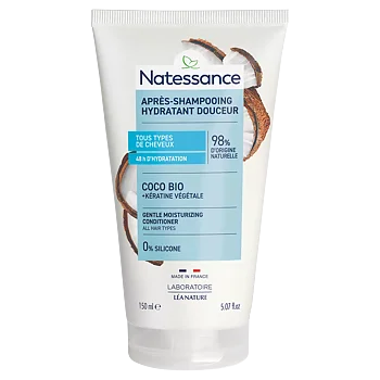 Natessance Gentle moisturizing Conditioner - Coconut & plant keratin