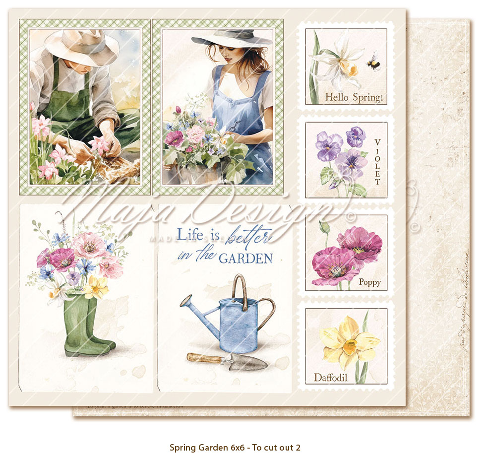 MAJA DESIGN -Spring Garden - 6x6" Paper pack 45 sheets - 17