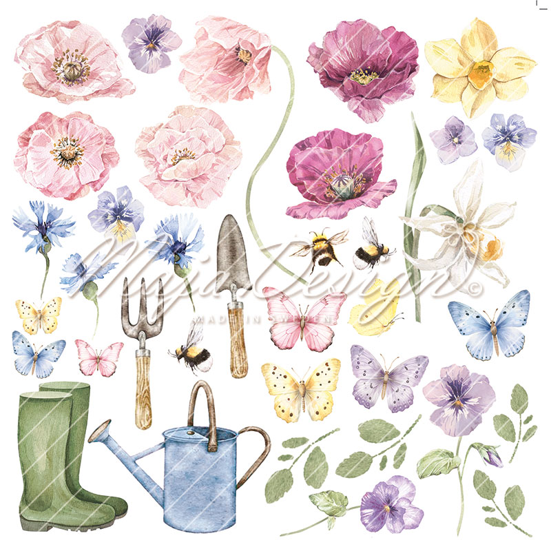 MAJA DESIGN -Spring Garden - 6x6" Paper pack 45 sheets - 2