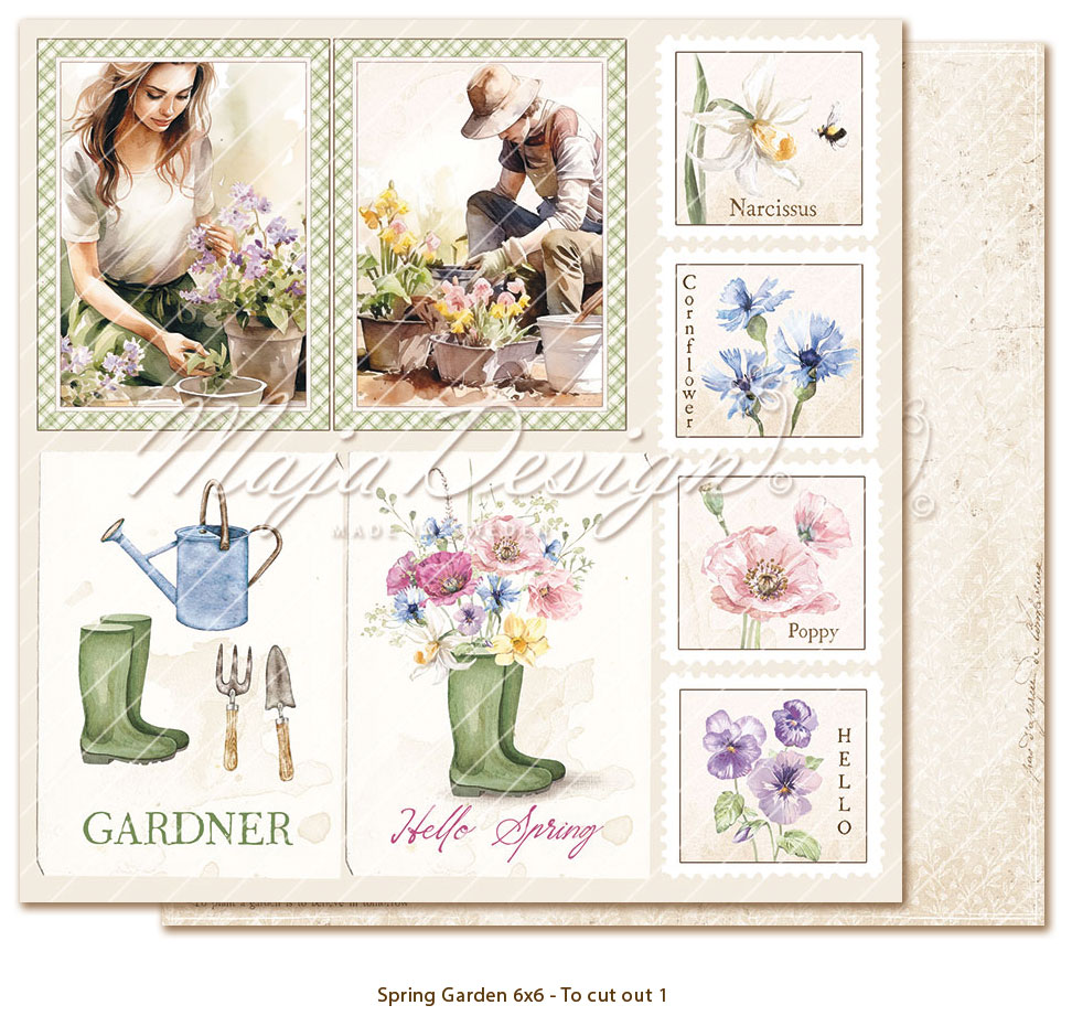 MAJA DESIGN -Spring Garden - 6x6" Paper pack 45 sheets - 16