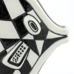 Gunnar Nylund (1950s) Black/White Modern Fish 19 cm