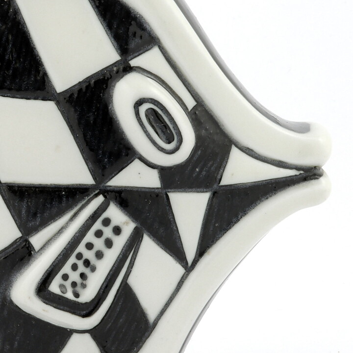 Gunnar Nylund (1950s) Black/White Modern Fish 19 cm