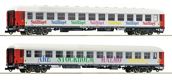 2 piece set: Coaches, Snälltåget
