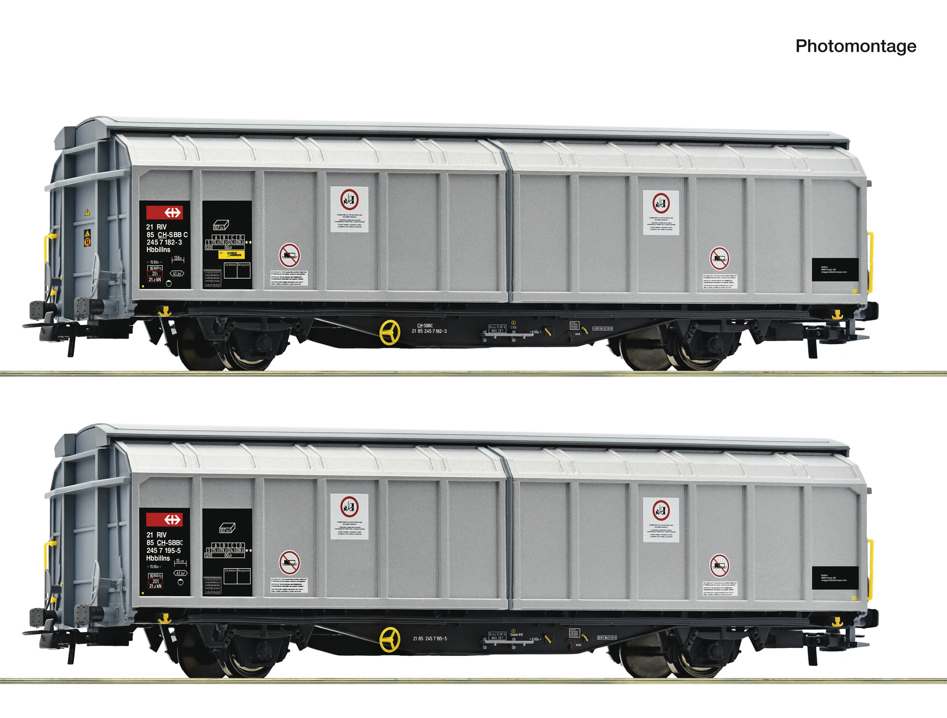 Vagnset 2x Hbbillns, SBB Cargo