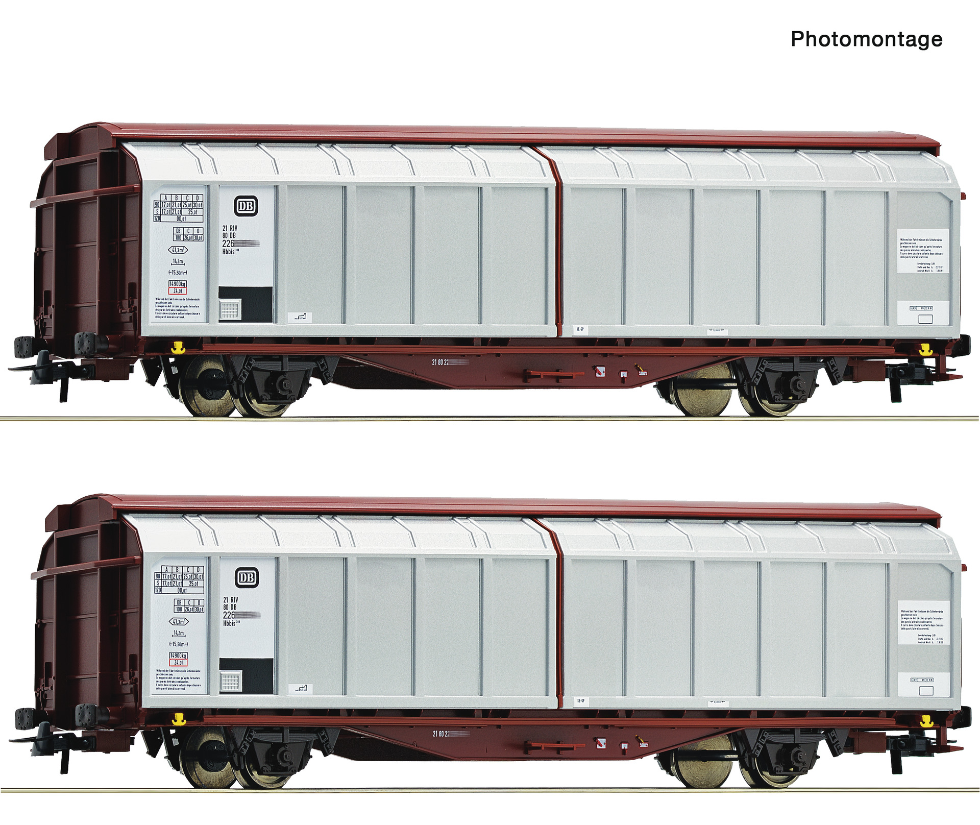 2-piece set: Sliding wall wagons, DB