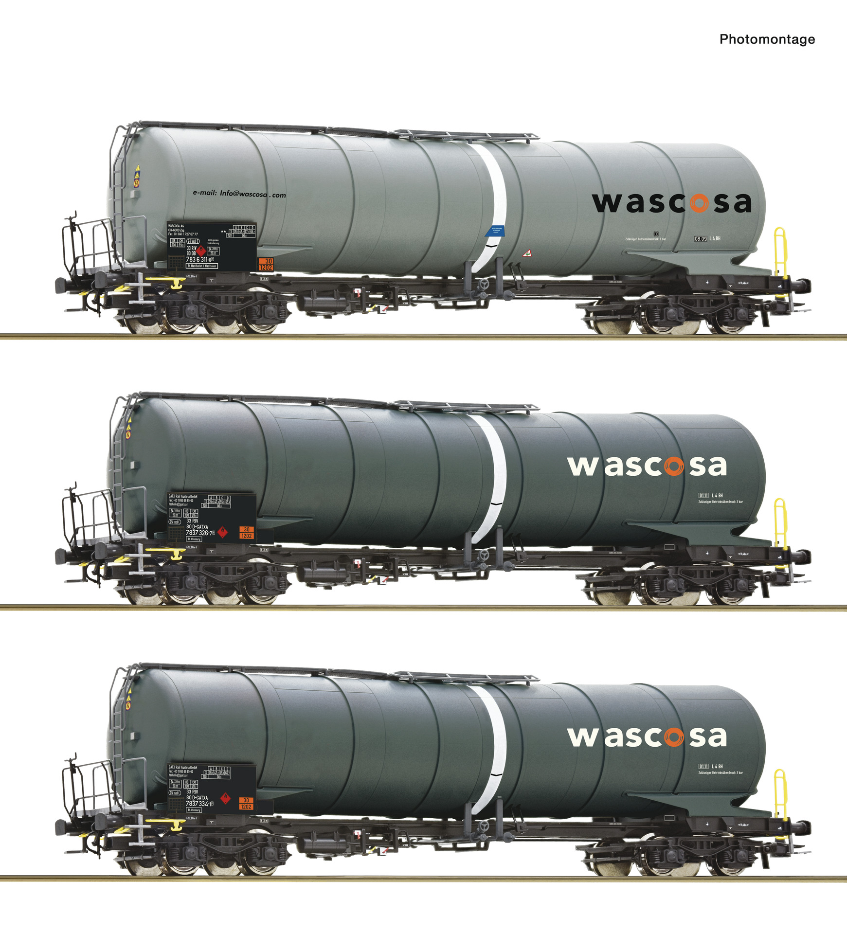 3 piece set: Tank wagons, Wascosa