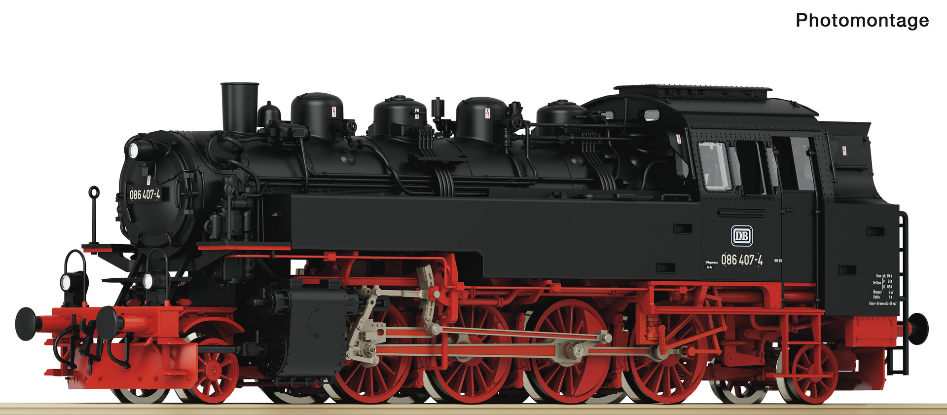 Steam locomotive 086 407-4, DB