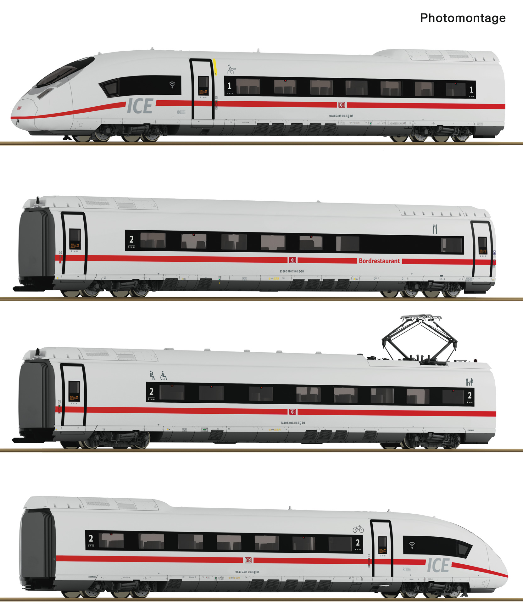 4 piece set: Electric multiple unit ICE 3neo (Class 408), DB AG