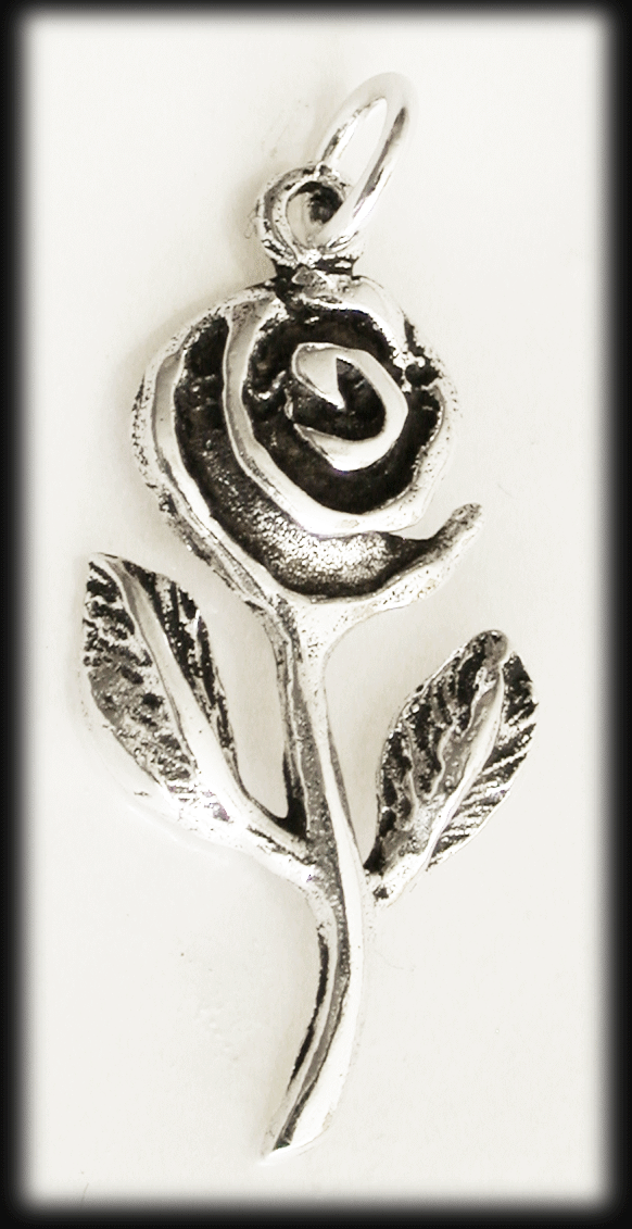 "En blomma som består" roshänge i Äkta silver. - 4