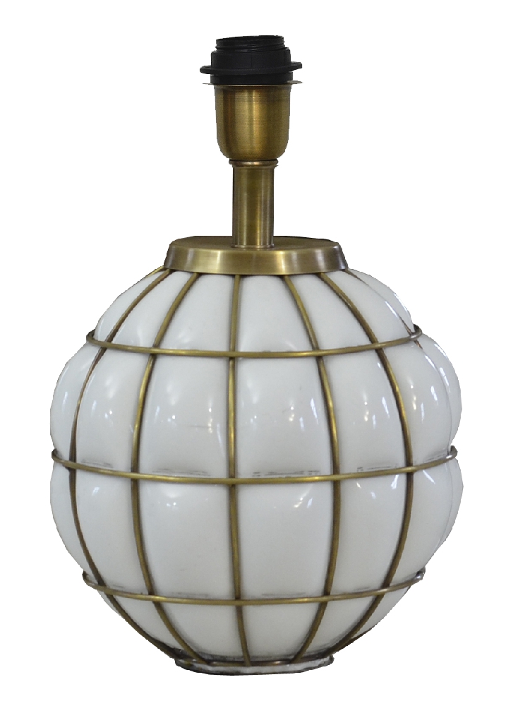 Grace Kelly Lampfot Vitt glas / Mässing