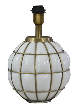 Grace Kelly Lampfot Vitt glas / Mässing