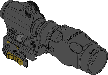 Spuhr QDF-20153K Aimpoint T-2 Magnifier Mount H39mm/1.53" QDP