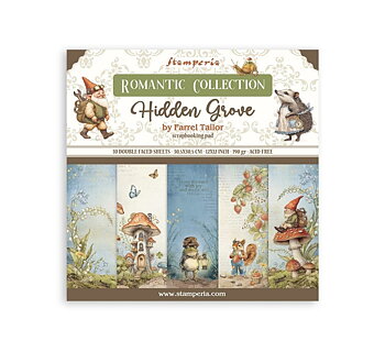 Stamperia Paper Pad 12X12 - Romantic Collection - Hidden Groove
