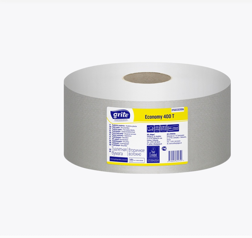 Toalettpapper Grite eco 400m, 6 rl/Fp